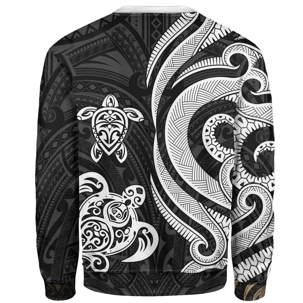 Nauru Sweater - White Tentacle Turtle - Polynesian Pride