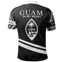 Guam Polo Shirt In My Heart Style Polynesian Patterns - Polynesian Pride