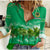 (Custom Personalised) Saineha High School Women Casual Shirt Original LT13 Female Green - Polynesian Pride