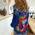 (Custom Personalised) Guam Chamorro Women Casual Shirt Guaman Latte Stone Tropical Flowers Blue Version LT14 - Polynesian Pride