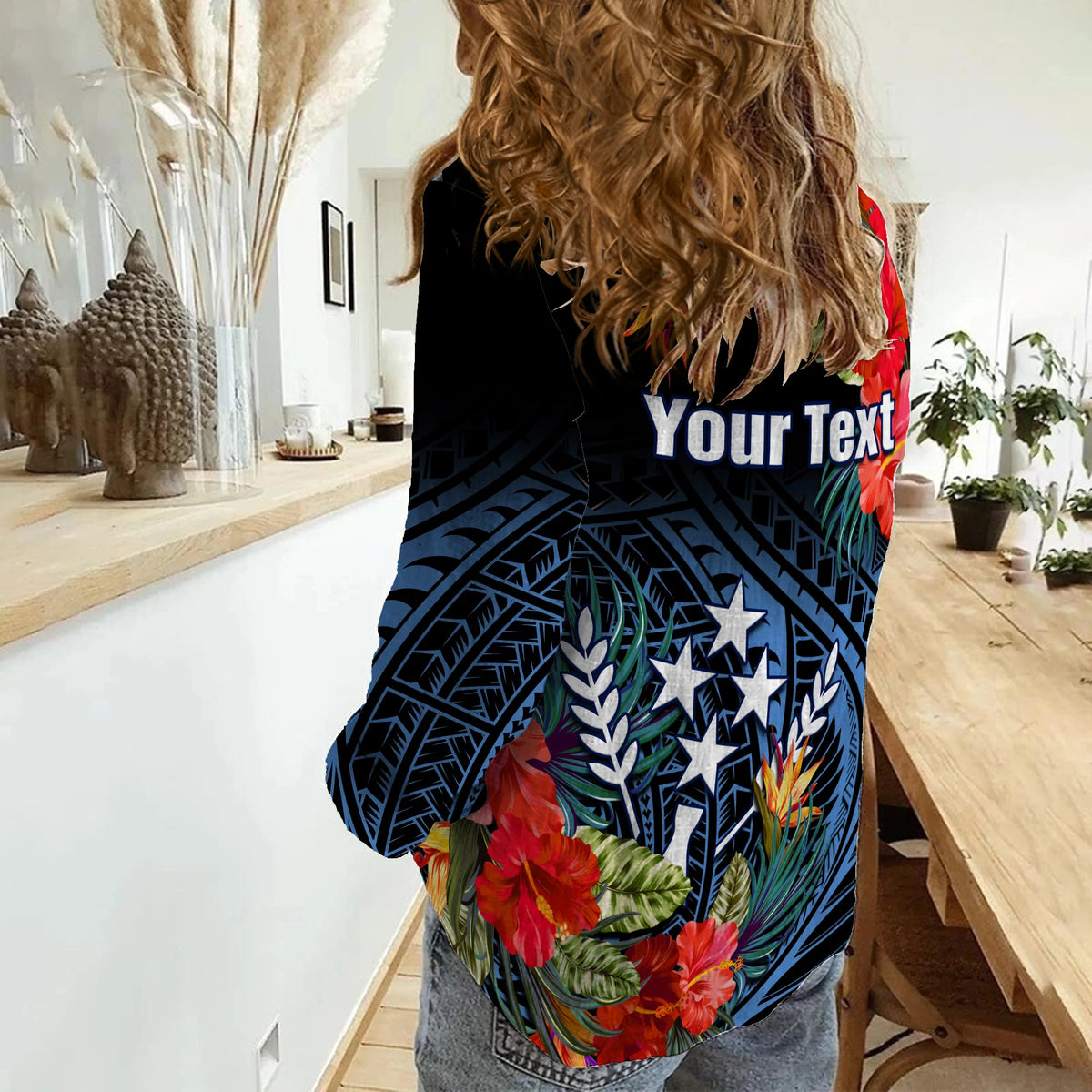 (Custom Personalised) Kosrae State Women Casual Shirt FSM Hibiscus Flowers Mix Polynesian LT14 - Polynesian Pride