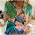 (Custom Personalised) Polynesian Turtle Coconut Tree And Orchids Women Casual Shirt LT14 Female Blue - Polynesian Pride