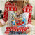 Custom Personalised Hawaii Christmas Women Casual Shirt Surfing Santa Mele Kalikimaka Polynesian LT14 Female Red - Polynesian Pride