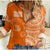 (Custom Personalised) Tailulu Tonga College Women Casual Shirt Tongan Ngatu Pattern LT14 Female Orange - Polynesian Pride