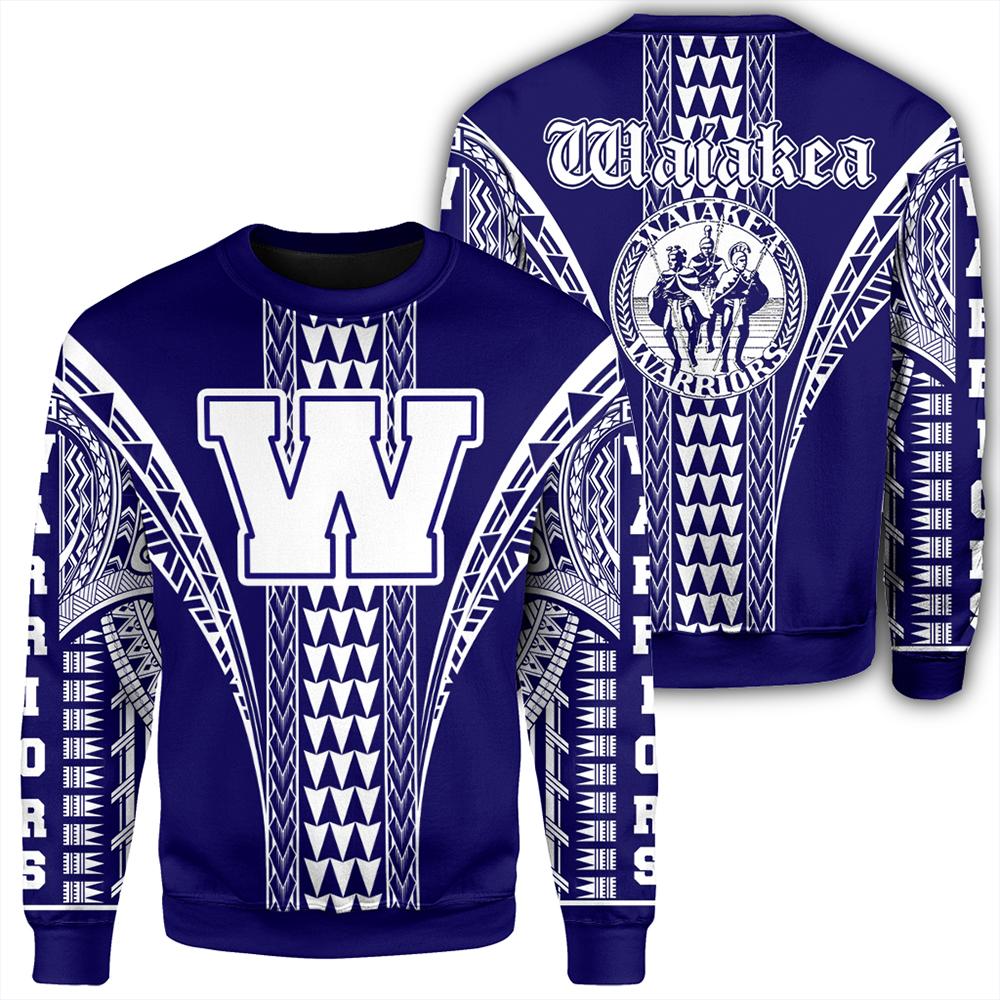 Hawaii - Waiakea High Sweatshirt - AH Unisex Blue - Polynesian Pride