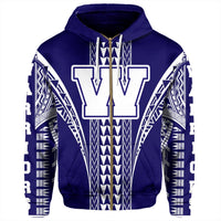 Hawaii Hoodie Waiakea High Zip Hoodie - Polynesian Pride