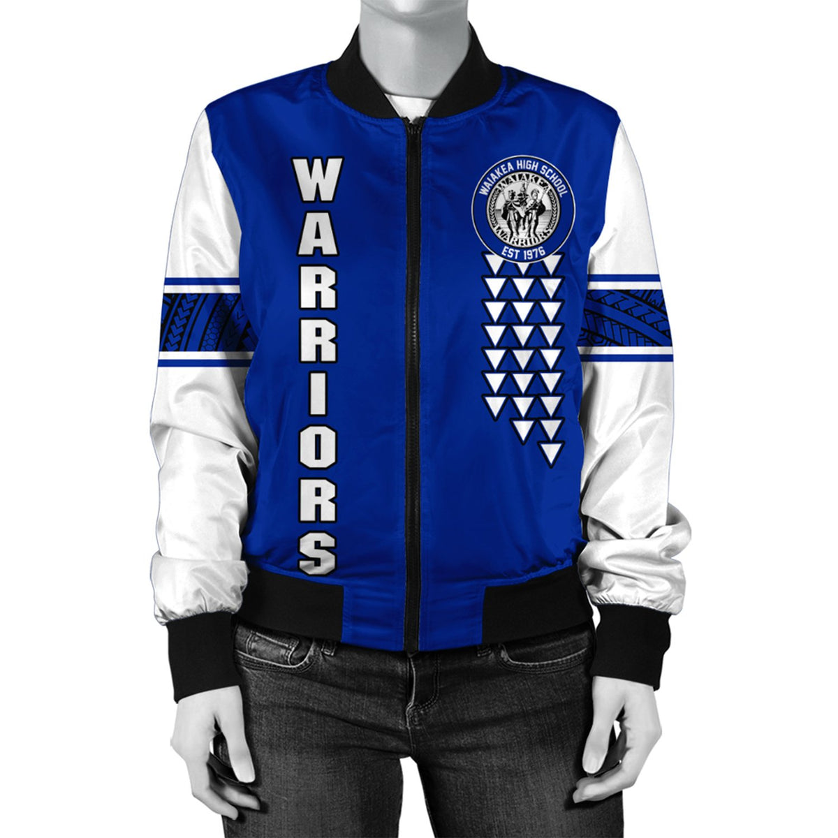 (Personalized) Hawaii Bomber Jacket - Waiakea High Custom Your Class Bomber Jacket AH - Polynesian Pride