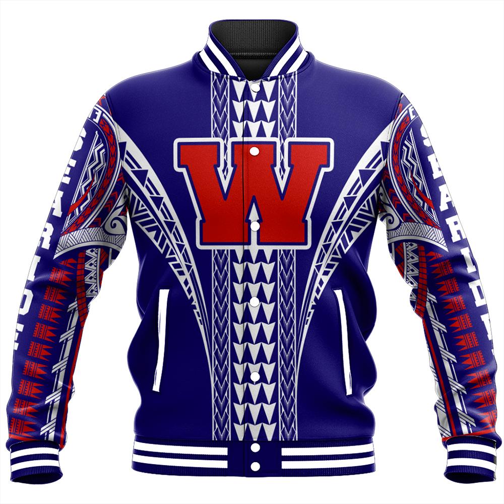 Hawaii Baseball Jacket - Waianae High Baseball Jacket - AH Unisex Blue - Polynesian Pride