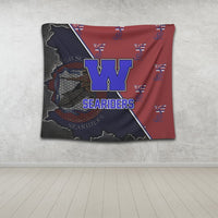 Hawaii - Waianae High Tapestry - AH Wall Tapestry Medium 80" x 68" Blue - Polynesian Pride