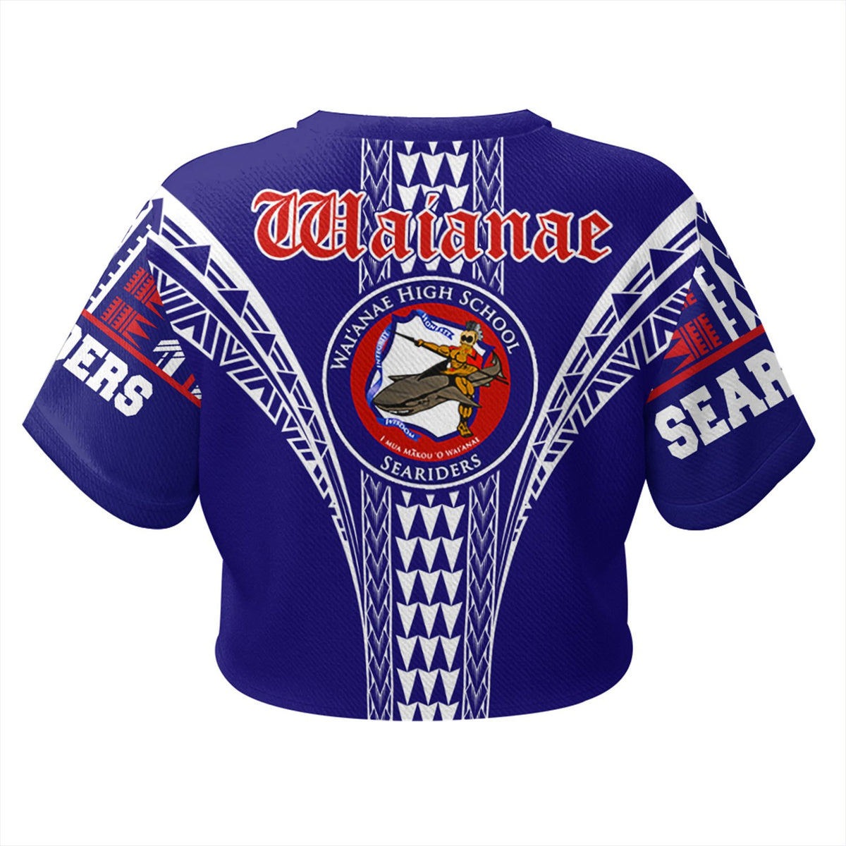 Hawaii - Waianae High All - over Print Crop Top T-shirt AH - Polynesian Pride