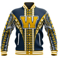 Hawaii Baseball Jacket - Waipahu High Baseball Jacket - AH Unisex Blue - Polynesian Pride