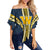 Hawaii - Waipahu High Off Shoulder Waist Wrap Top AH Female Blue - Polynesian Pride