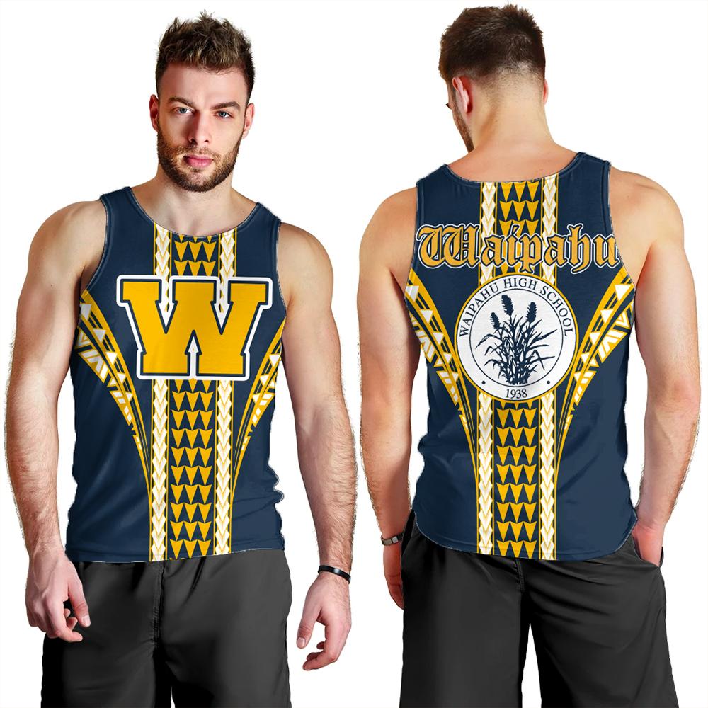 Hawaii Men's Tank Top - Waipahu High Tank Top AH Blue - Polynesian Pride