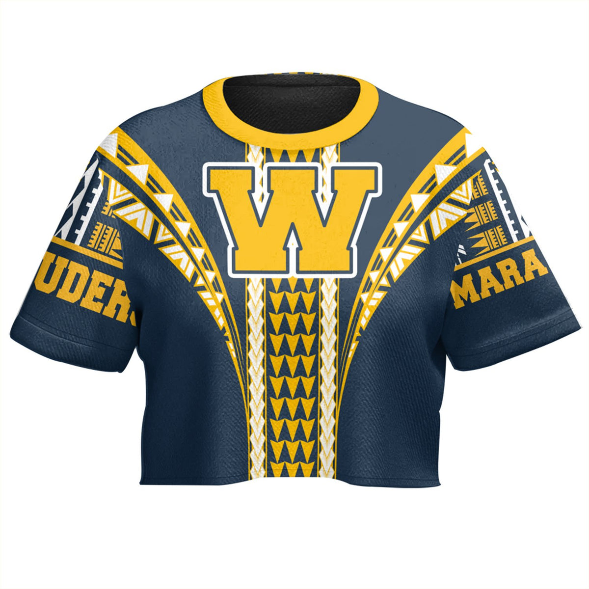 Hawaii - Waipahu High All - over Print Crop Top T-shirt AH - Polynesian Pride