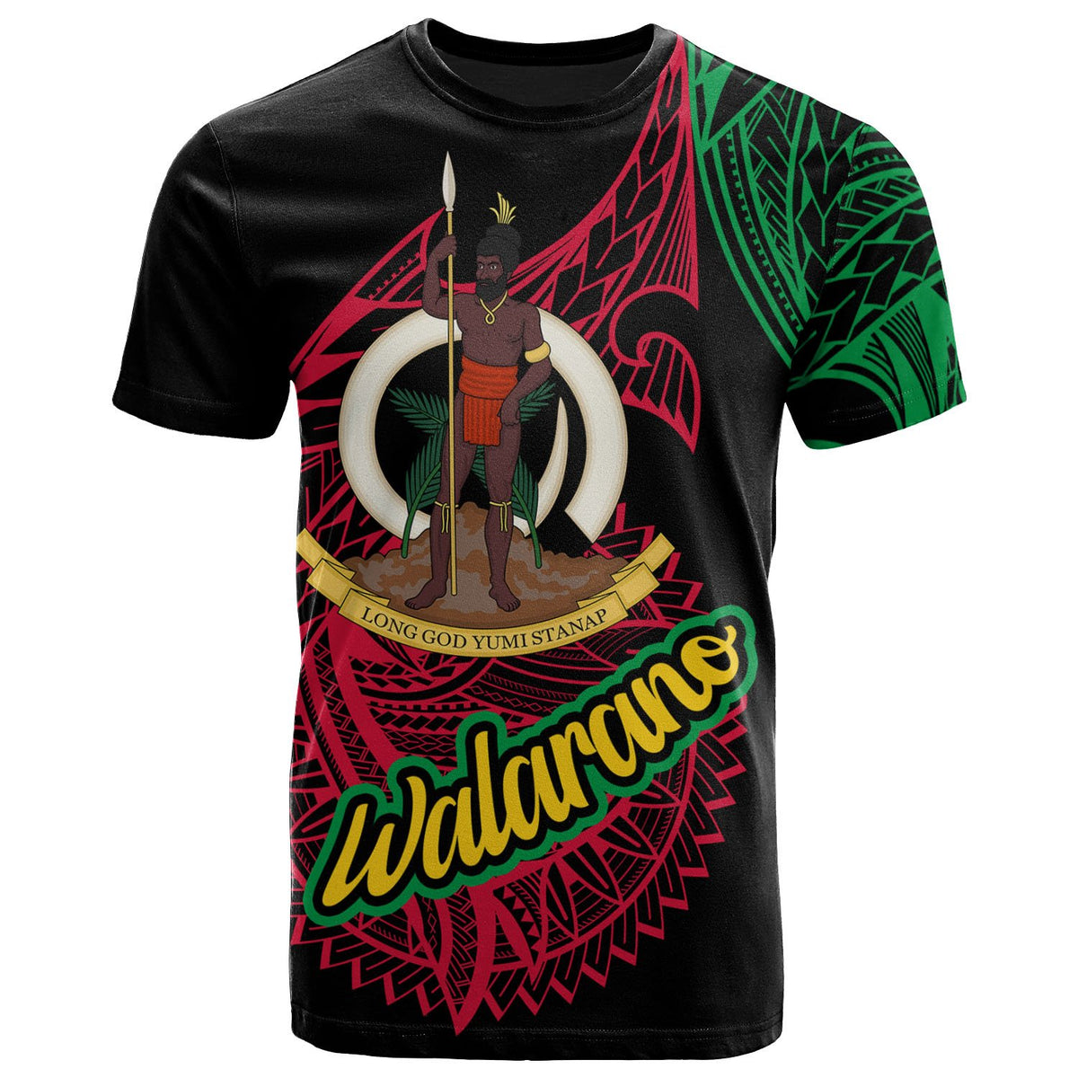 Vanuatu T Shirt Walarano Seal of Vanuatu Special Style Unisex Black - Polynesian Pride