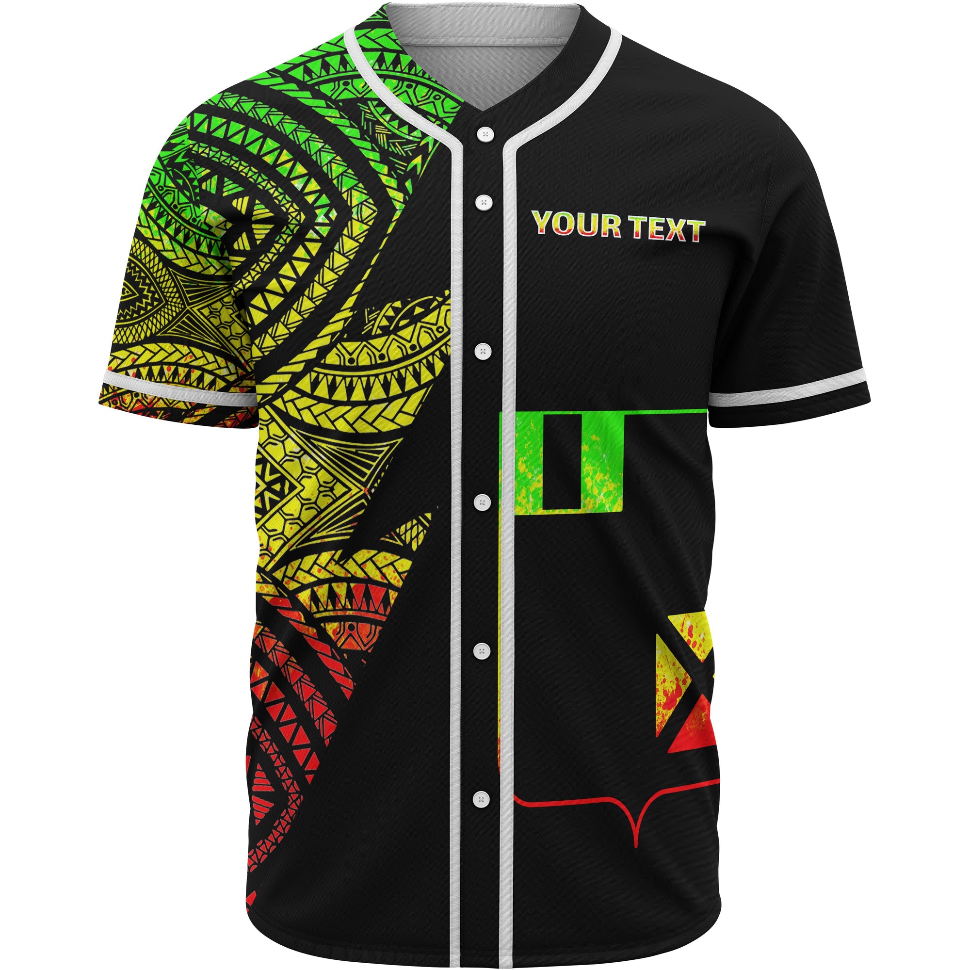 Wallis and Futuna Custom Personalized Baseball Shirt - Flash Style Reggae Unisex Reggae - Polynesian Pride