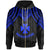 Wallis and Futuna Zip up Hoodie Polynesian Armor Style Blue Unisex Blue - Polynesian Pride