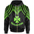 Wallis and Futuna Zip up Hoodie Polynesian Armor Style Green Unisex Green - Polynesian Pride