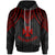 Wallis and Futuna Hoodie Polynesian Armor Style Red Unisex Red - Polynesian Pride