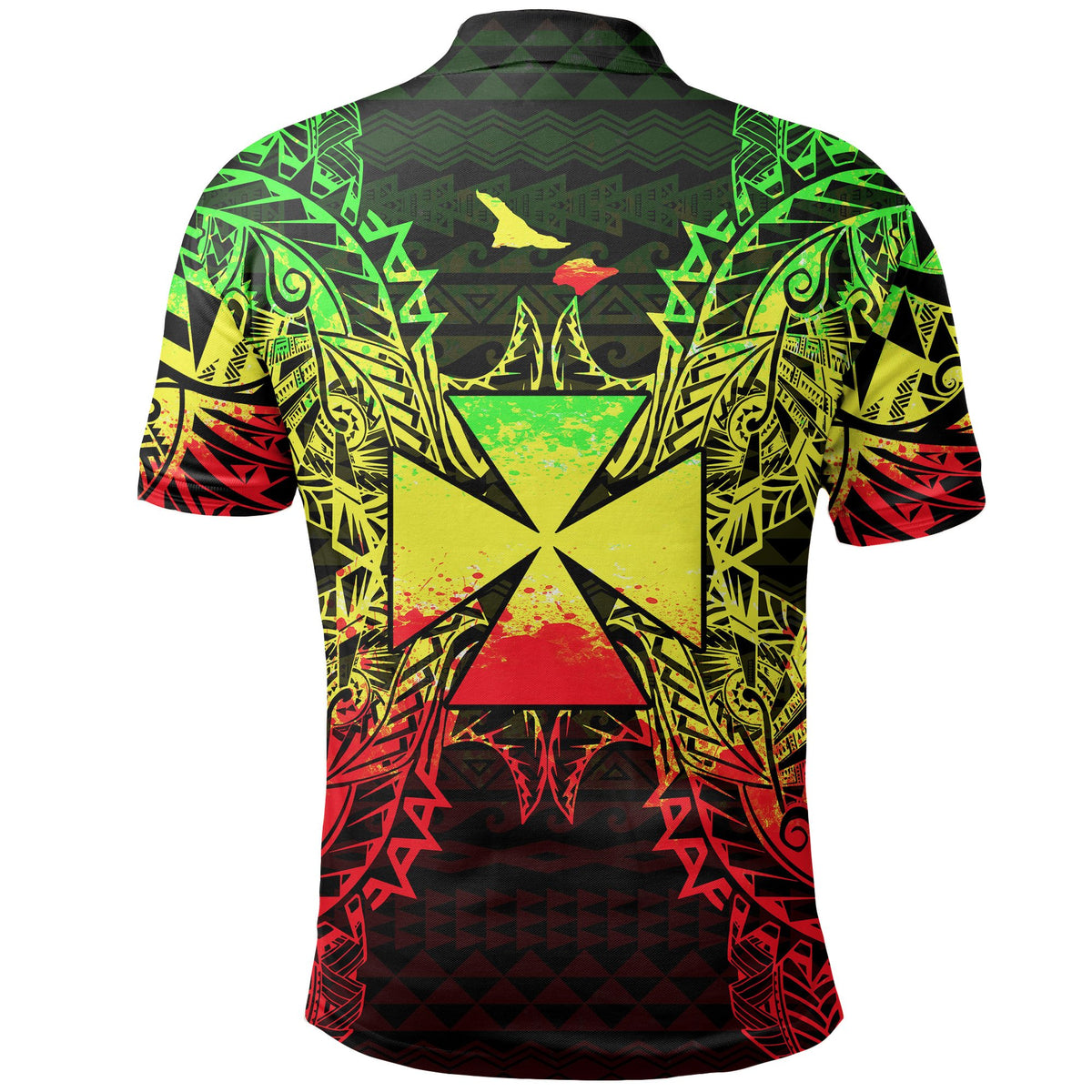 Wallis and Futuna Polo Shirt Wallis and Futuna Coat Of Arms Map Polynesian Tattoo Reggae - Polynesian Pride