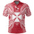 Wallis and Futuna Polo Shirt Wallis and Futuna Coat Of Arms Map Polynesian Tattoo Red White Unisex Red - Polynesian Pride