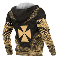 Wallis nd Futuna Polynesian Chief Custom Zip up Hoodie Gold Version - Polynesian Pride