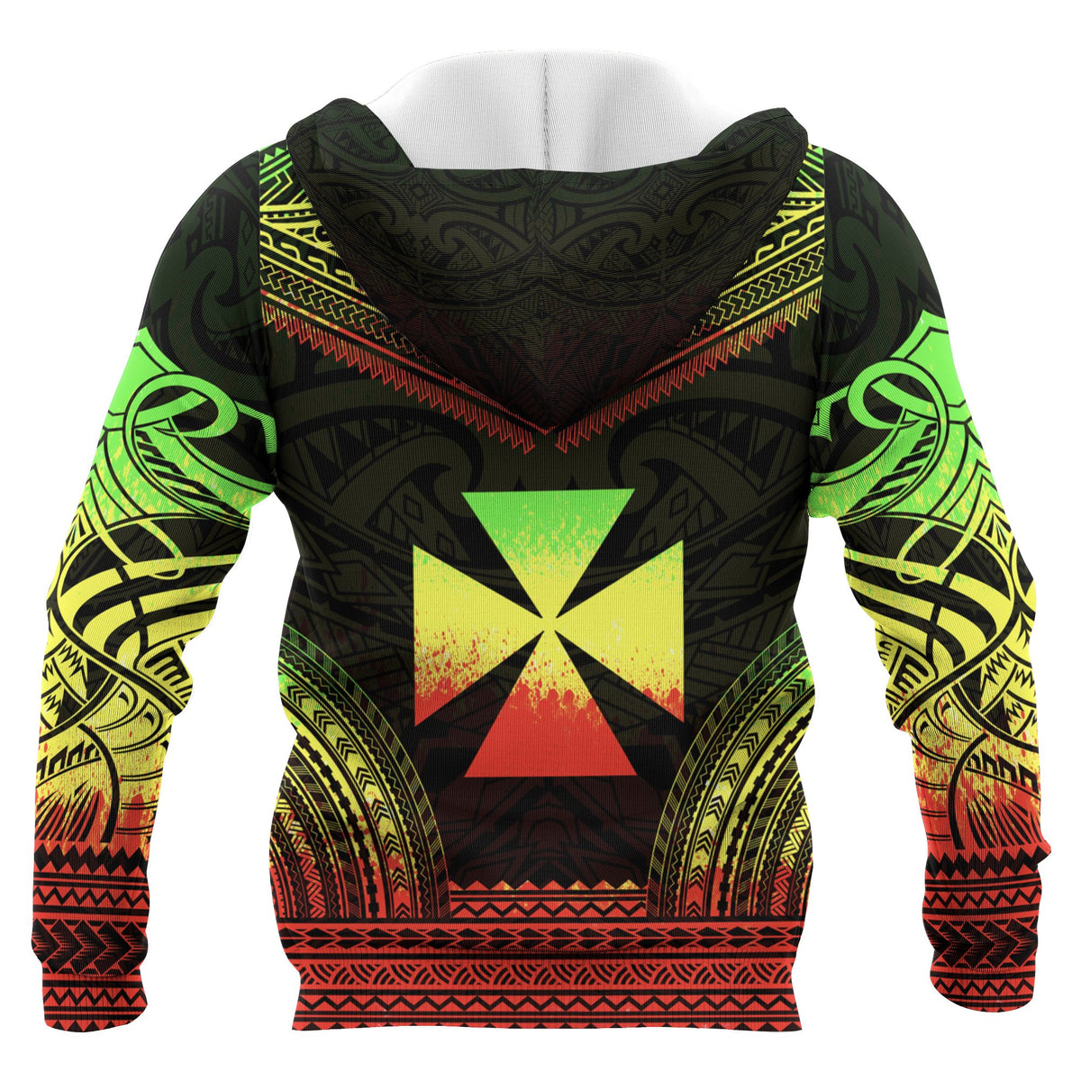 Wallis nd Futuna Polynesian Chief Custom Zip up Hoodie Reggae Version Unisex Reggae - Polynesian Pride