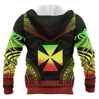 Wallis nd Futuna Polynesian Chief Custom Zip up Hoodie Reggae Version Unisex Reggae - Polynesian Pride
