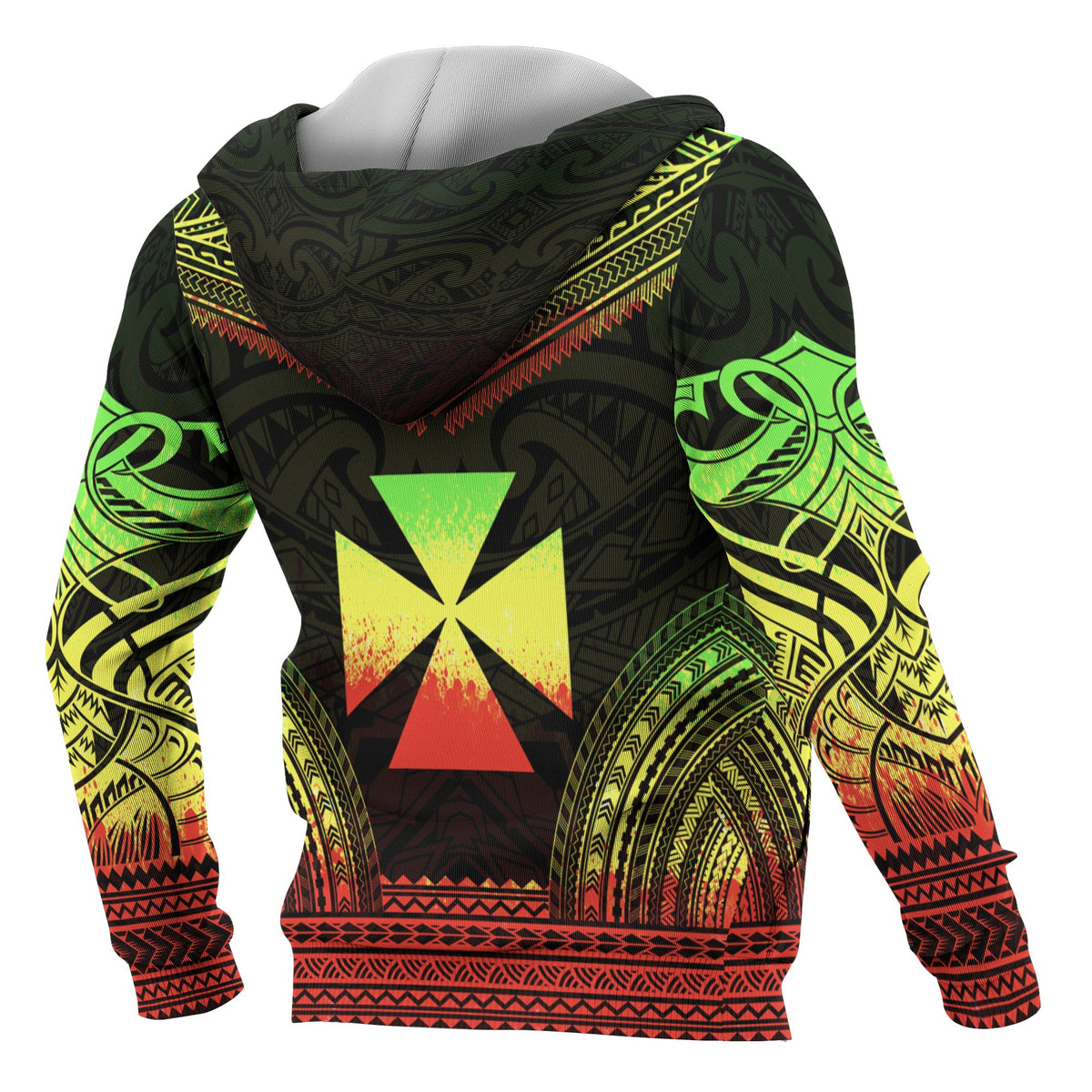 Wallis nd Futuna Polynesian Chief Custom Zip up Hoodie Reggae Version - Polynesian Pride
