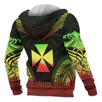 Wallis nd Futuna Polynesian Chief Custom Zip up Hoodie Reggae Version - Polynesian Pride