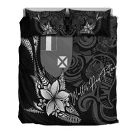 Wallis and Futuna Bedding Set - Fish With Plumeria Flowers Style - Polynesian Pride