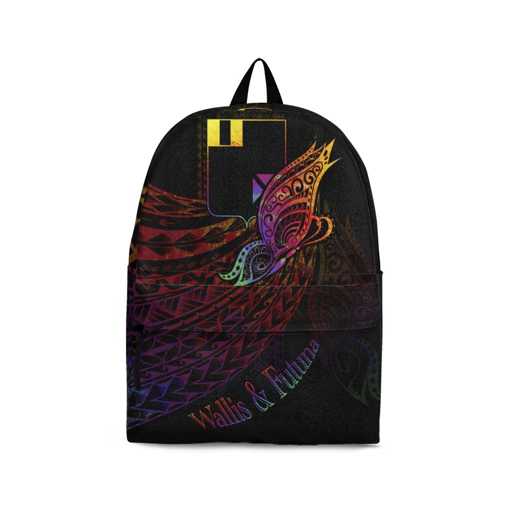 Wallis and Futuna Backpack - Butterfly Polynesian Style Black - Polynesian Pride