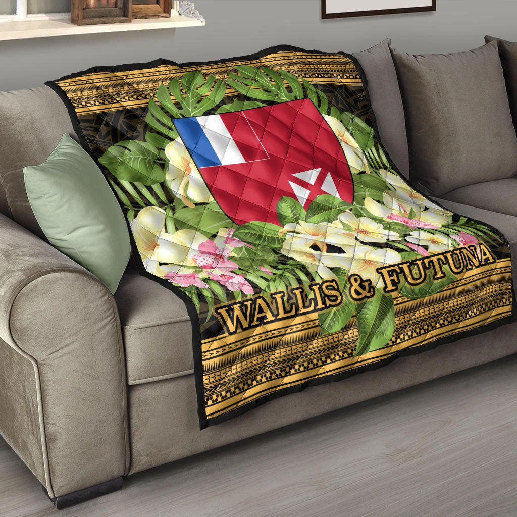 Wallis and Futuna Premium Quilt - Polynesian Gold Patterns Collection - Polynesian Pride