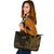 Wallis and Futuna Leather Tote - Wings Style Black - Polynesian Pride