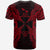 Wallis and Futuna T Shirt Wallis et Futuna Coat of Arms Map Polynesian Tattoo Red - Polynesian Pride