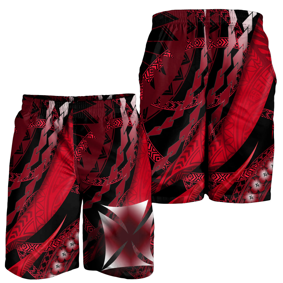 Wallis et Futuna Men Short Artsy Style - Black LT9 - Polynesian Pride
