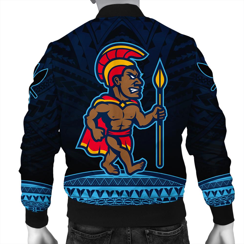 Hawaiian - Polynesian Kanaka Warrior Men's Bomber Jacket - Strong Style - AH - Polynesian Pride