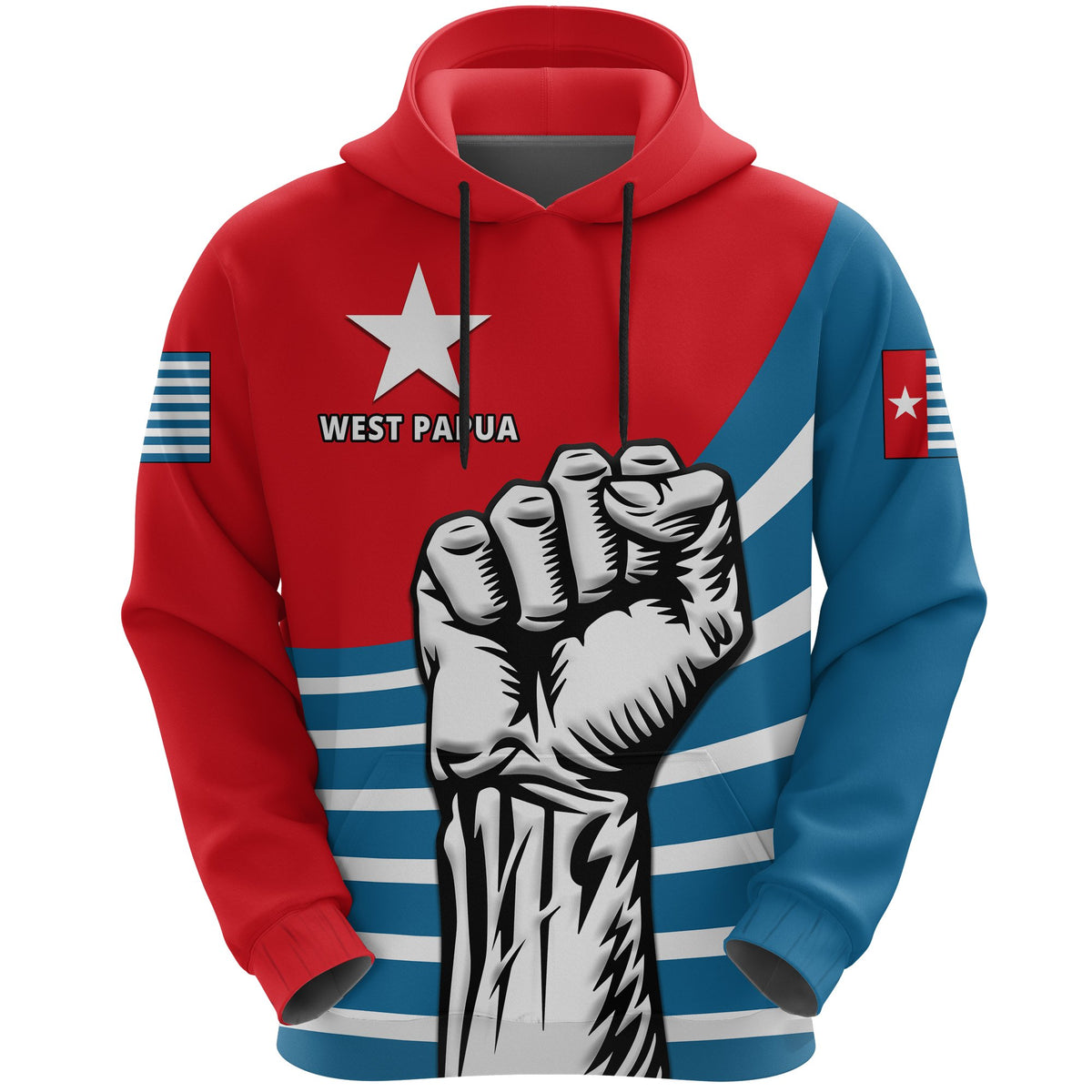 Free West Papua Hoodie Unisex Blue - Polynesian Pride