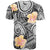 Polynesian T Shirt Hibiscus Flower And Tattoo Tribal Seamless Repeating Pattern - Polynesian Pride