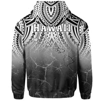 Hawaii Polynesian Kanaka Map Eruption Hoodie Zip Roman Style White - Polynesian Pride