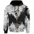 Hawaii Polynesian Hoodie Zip Warrior Ikaika Benjamin Style White - Polynesian Pride