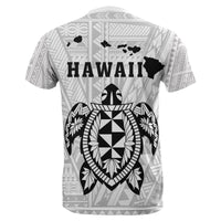 Turtle Polynesian Map T Shirt White - Polynesian Pride