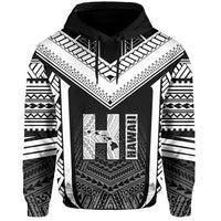 Hawaiian Kanaka Polynesian Hoodie Active White - Polynesian Pride