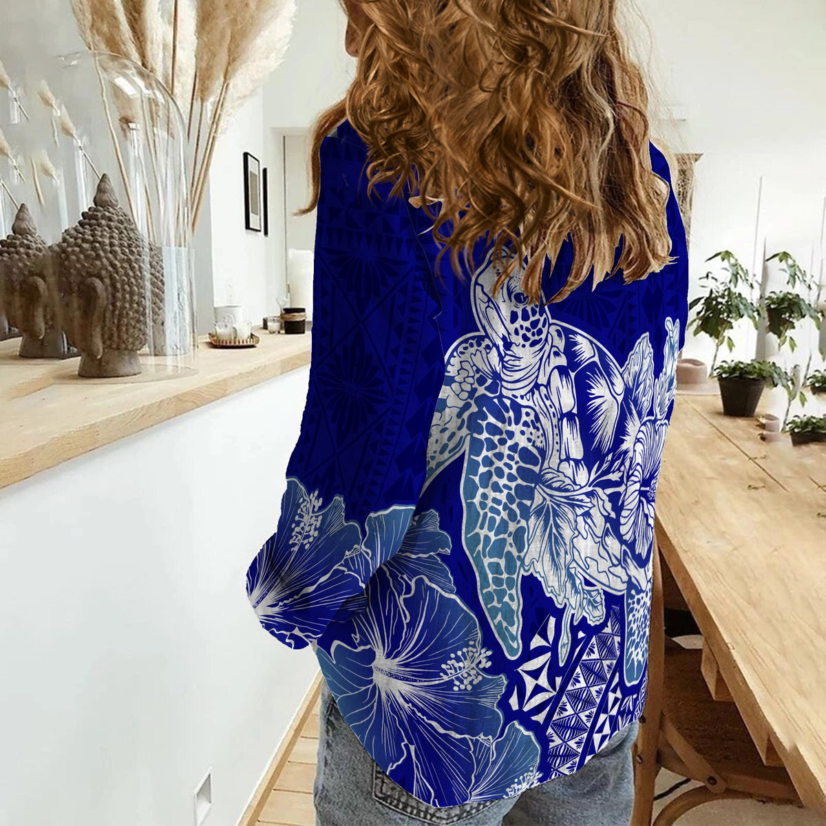 Queen Salote College Tonga Women Casual Shirt Kupesi Style - Ver02 LT7 - Polynesian Pride