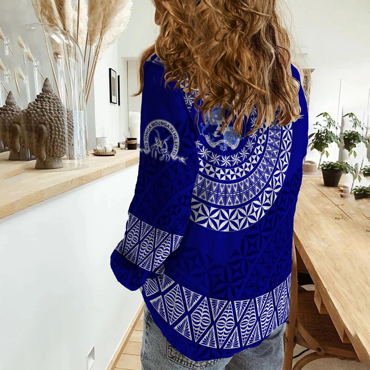 Queen Salote College Tonga Women Casual Shirt Kupesi Style - Ver03 LT7 - Polynesian Pride