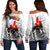 Papua New Guinea Patterns Off Shoulder Sweater LT6 - Polynesian Pride
