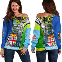 Vanuatu Malampa Fiji Day Off Shoulder Sweater 2022 LT6 - Polynesian Pride