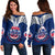 Toa Samoa Rugby Women Off Shoulder Sweater Siva Tau Jersey LT6 - Polynesian Pride