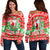 Hawaii Mele Kalikimaka Christmas Women's Off Shoulder Sweater Cool Santa Claus LT6 - Polynesian Pride