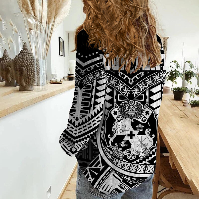 (Custom Personalised) Tonga Coat of Arms Women Casual Shirt LT9 - Polynesian Pride